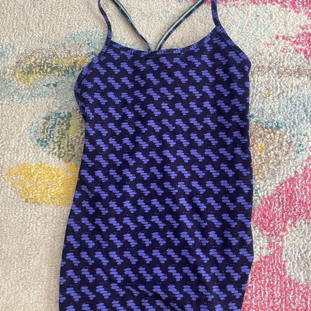 Ivivva Lululemon Purple Patterned Power Y Tank